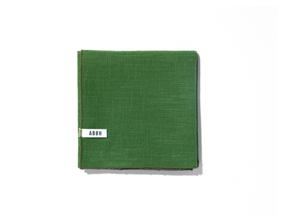 green linen handkerchief