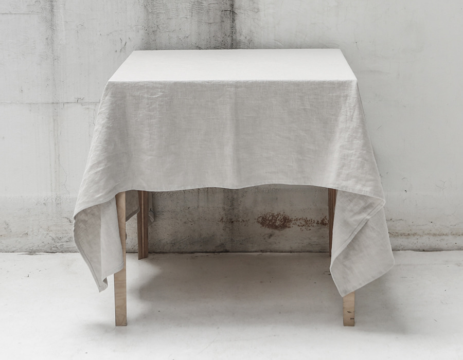 taupe linen tablecloth