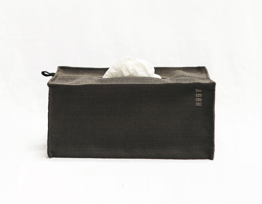 charcoal minimal tissue box cover